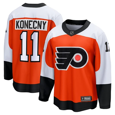 Men's Fanatics Travis Konecny Orange Philadelphia Flyers Home Premier Breakaway Player Jersey