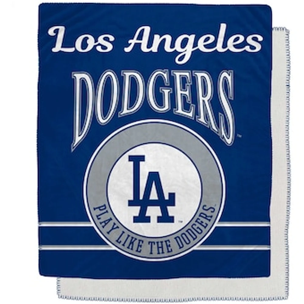 Los Angeles Dodgers 50" x 60" Retro Emblem Flannel Fleece Sherpa Blanket