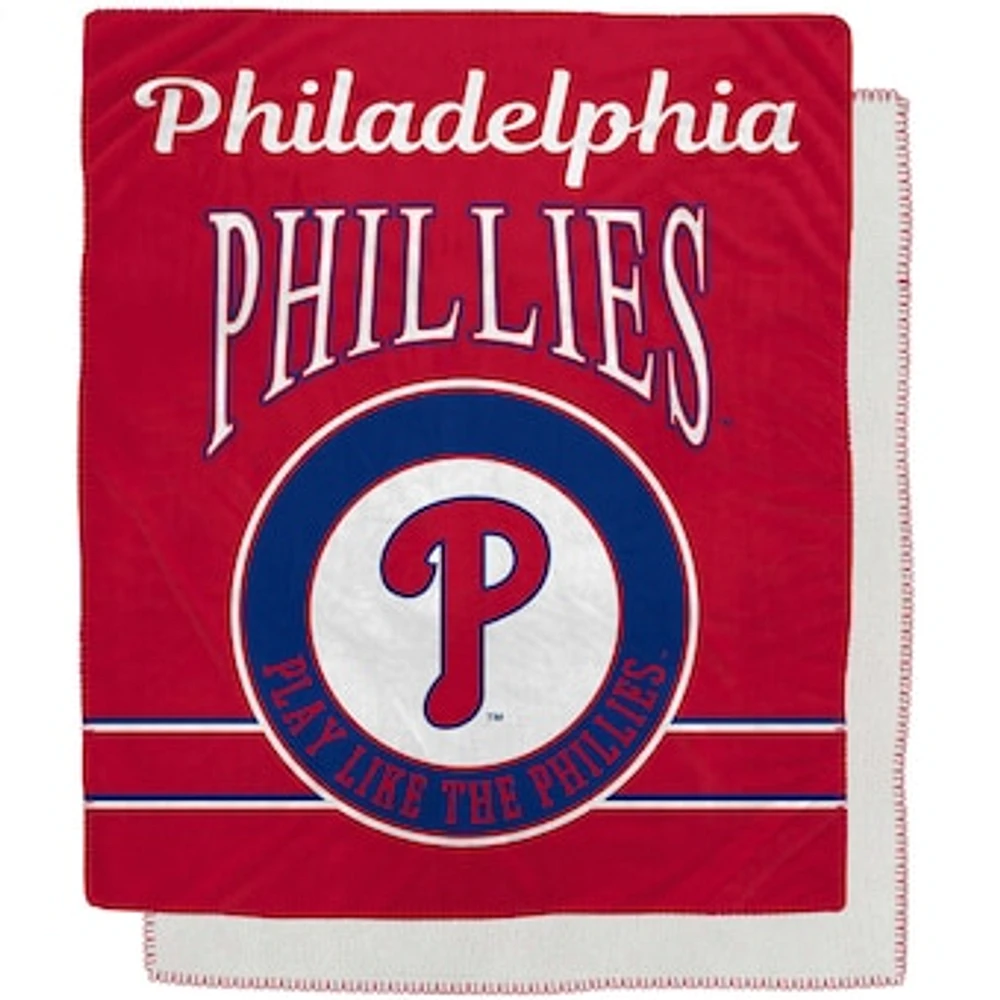 Philadelphia Phillies 50" x 60" Retro Emblem Flannel Fleece Sherpa Blanket