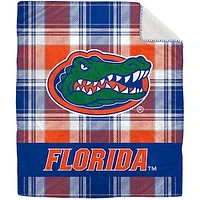 Pegasus Florida Gators 50" x 60" Plaid Flannel Sherpa Plush Blanket