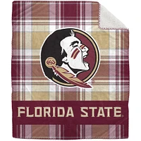 Pegasus Florida State Seminoles 50" x 60" Plaid Flannel Sherpa Plush Blanket