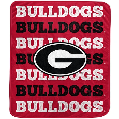 Pegasus Georgia Bulldogs 60'' x 70'' Logo Wordmark Plush Blanket