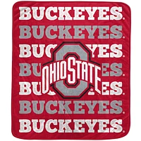 Pegasus Ohio State Buckeyes 60'' x 70'' Logo Wordmark Plush Blanket