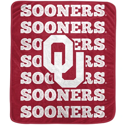 Pegasus Oklahoma Sooners 60'' x 70'' Logo Wordmark Plush Blanket