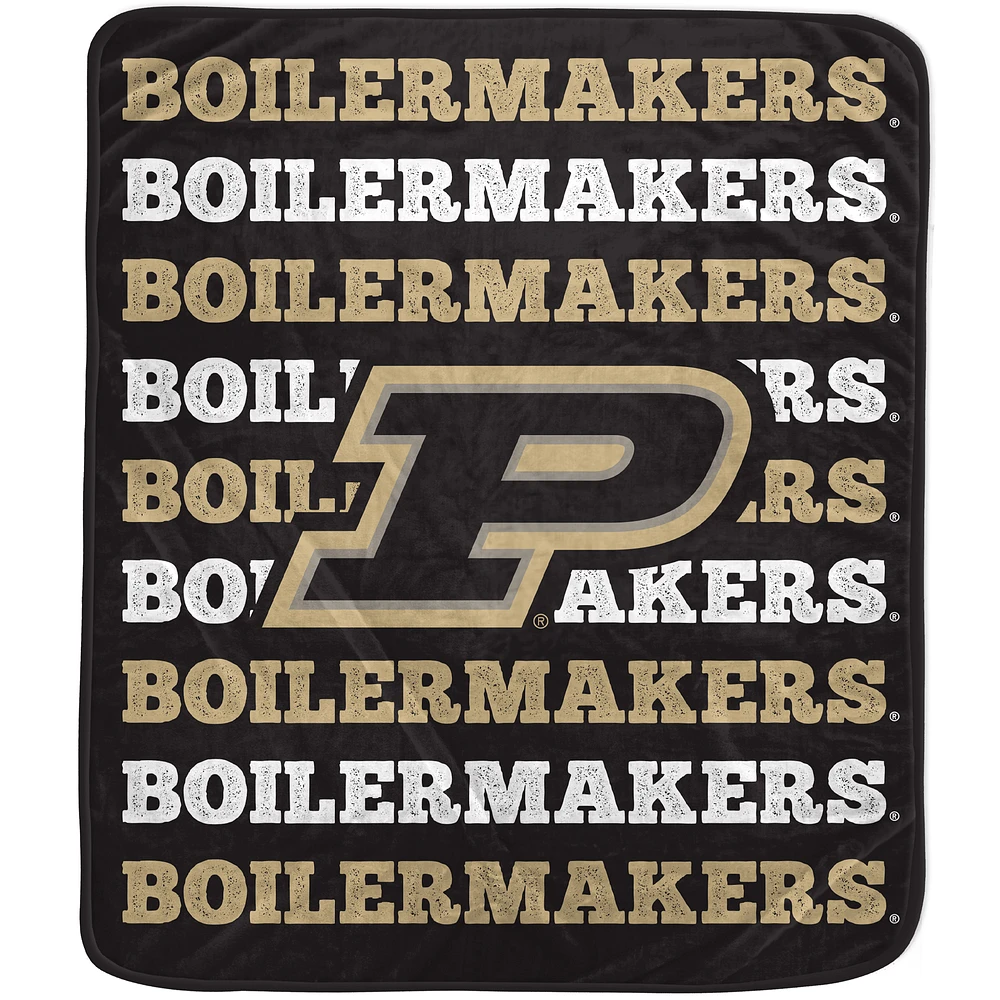 Pegasus Purdue Boilermakers 60'' x 70'' Logo Wordmark Plush Blanket