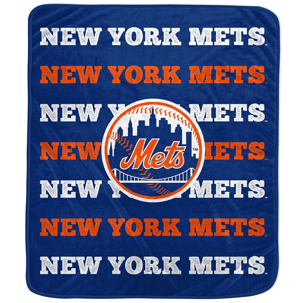 Pegasus New York Mets 60'' x 70'' Logo Wordmark Plush Blanket