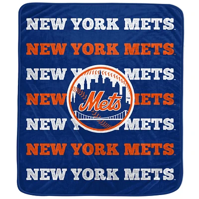 Pegasus New York Mets 60'' x 70'' Logo Wordmark Plush Blanket