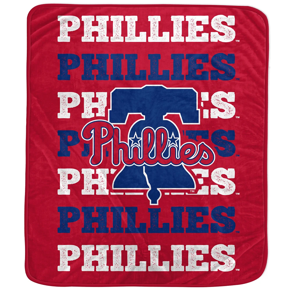 Pegasus Philadelphia Phillies 60'' x 70'' Logo Wordmark Plush Blanket