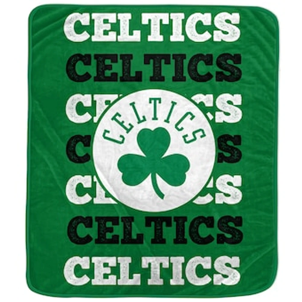 Pegasus Boston Celtics 60'' x 70'' Logo Wordmark Plush Blanket