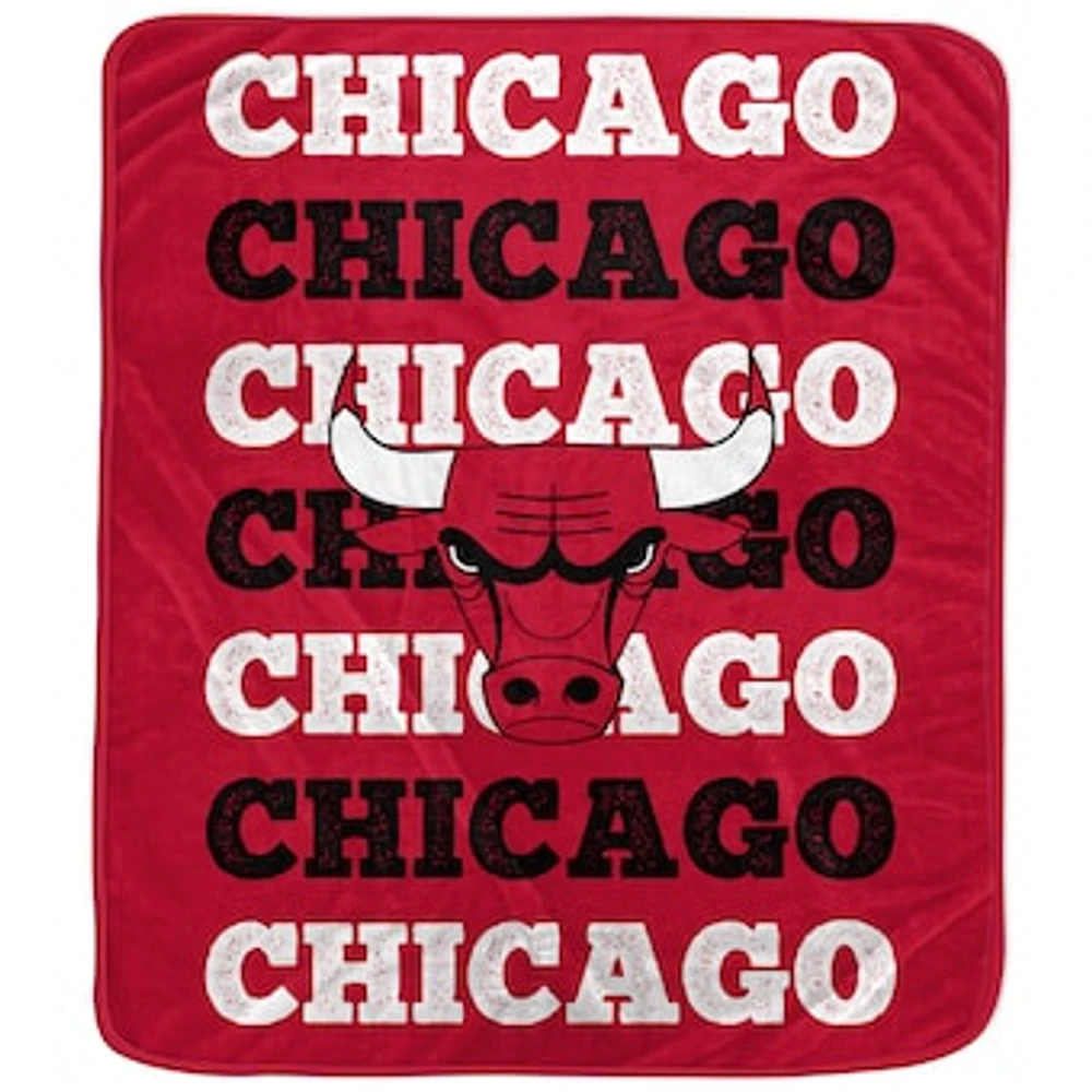 Pegasus Chicago Bulls 60'' x 70'' Logo Wordmark Plush Blanket