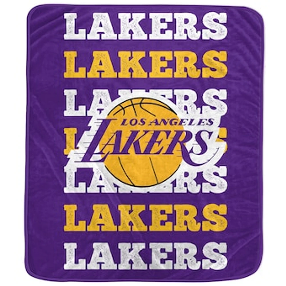 Pegasus Los Angeles Lakers 60'' x 70'' Logo Wordmark Plush Blanket