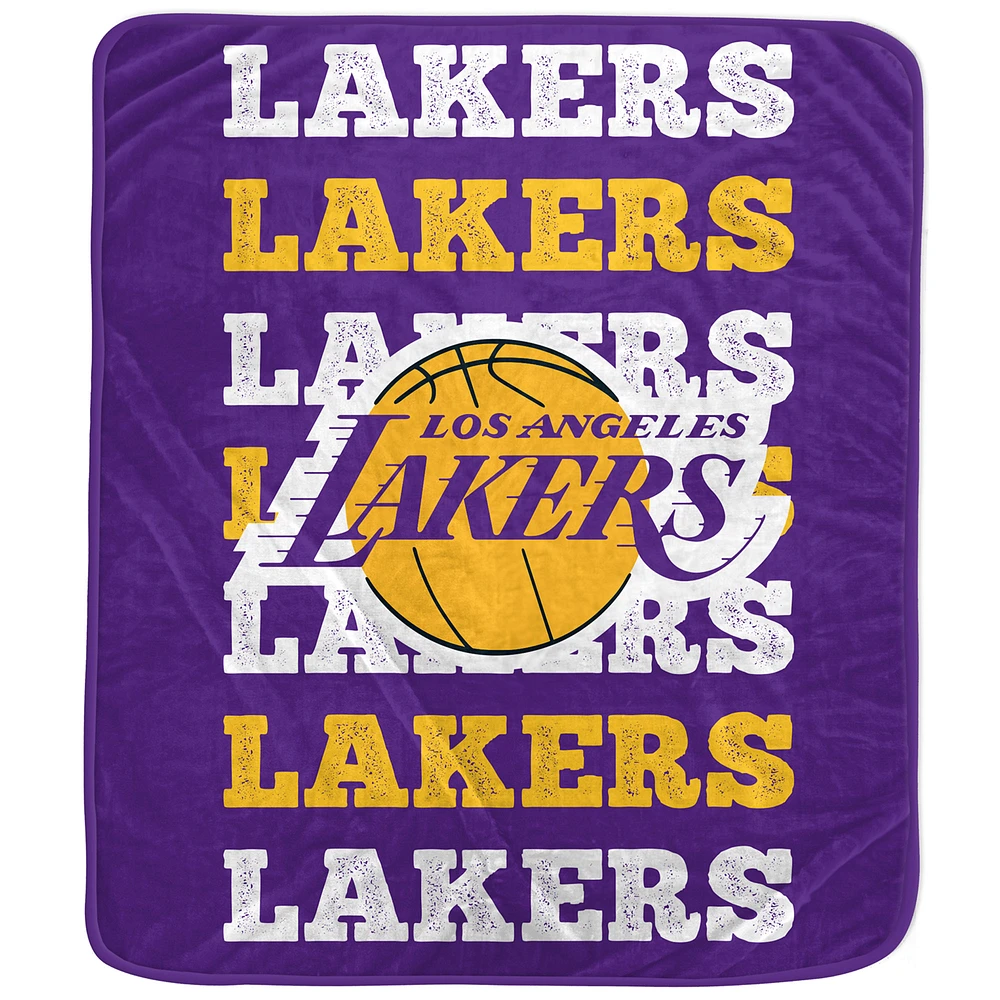 Pegasus Los Angeles Lakers 60'' x 70'' Logo Wordmark Plush Blanket