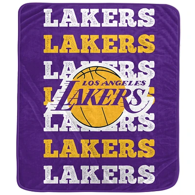 Pegasus Los Angeles Lakers 60'' x 70'' Logo Wordmark Plush Blanket