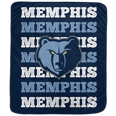 Pegasus Memphis Grizzlies 60'' x 70'' Logo Wordmark Plush Blanket