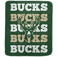 Pegasus Milwaukee Bucks 60'' x 70'' Logo Wordmark Plush Blanket