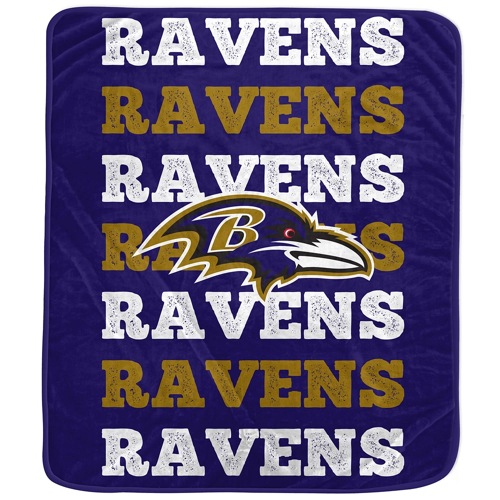 Pegasus Baltimore Ravens 60'' x 70'' Logo Wordmark Plush Blanket