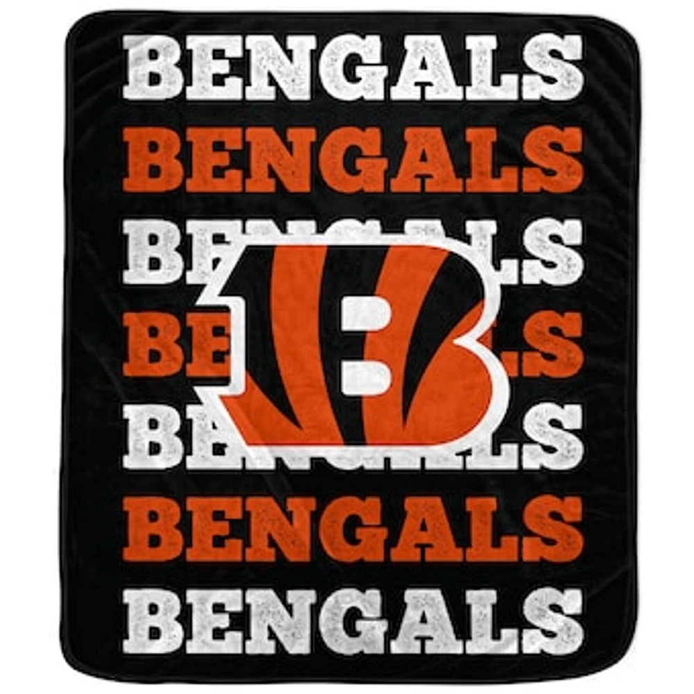 Pegasus Cincinnati Bengals 60'' x 70'' Logo Wordmark Plush Blanket