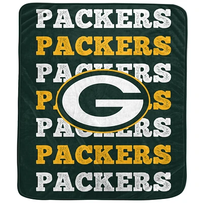 Pegasus Green Bay Packers 60'' x 70'' Logo Wordmark Plush Blanket