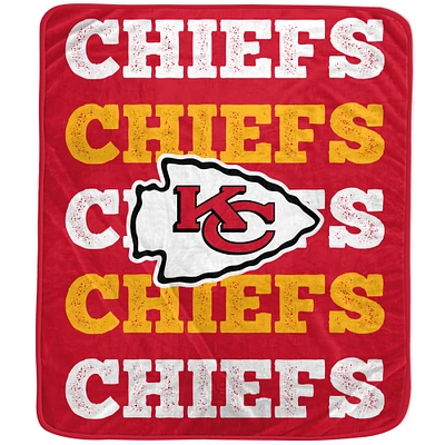 Pegasus Kansas City Chiefs 60'' x 70'' Logo Wordmark Plush Blanket