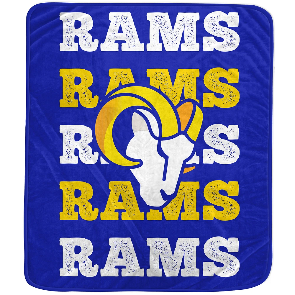 Pegasus Los Angeles Rams 60'' x 70'' Logo Wordmark Plush Blanket