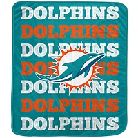 Pegasus Miami Dolphins 60'' x 70'' Logo Wordmark Plush Blanket