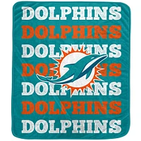 Pegasus Miami Dolphins 60'' x 70'' Logo Wordmark Plush Blanket