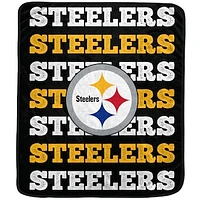 Pegasus Pittsburgh Steelers 60'' x 70'' Logo Wordmark Plush Blanket