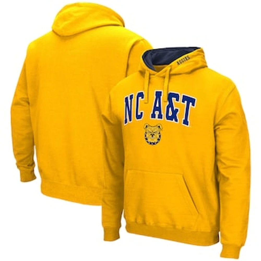 Men's Colosseum Gold North Carolina A&T Aggies Isle Pullover Hoodie