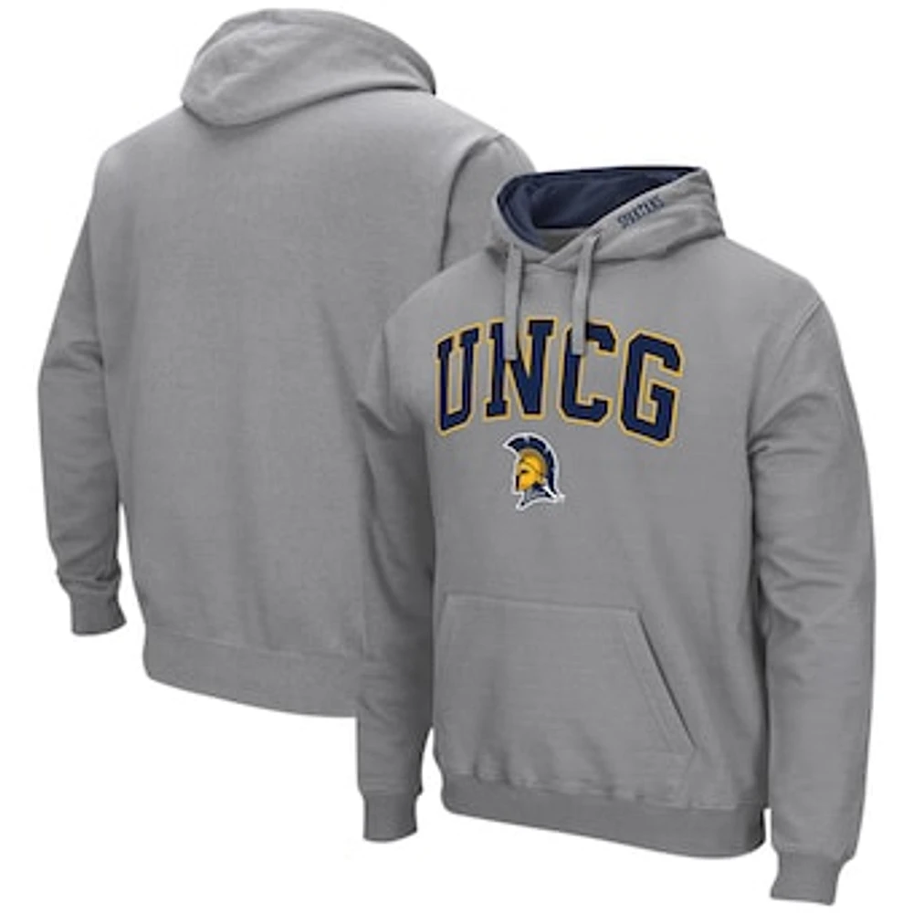 Men's Colosseum Gray UNCG Spartans Isle Pullover Hoodie