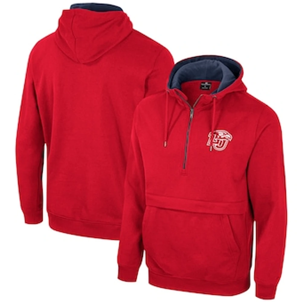 Men's Colosseum Navy Liberty Flames Team Half-Zip Pullover Hoodie