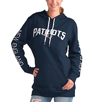 Women's G-III 4Her by Carl Banks Navy New England Patriots Extra Inning Pullover Hoodie