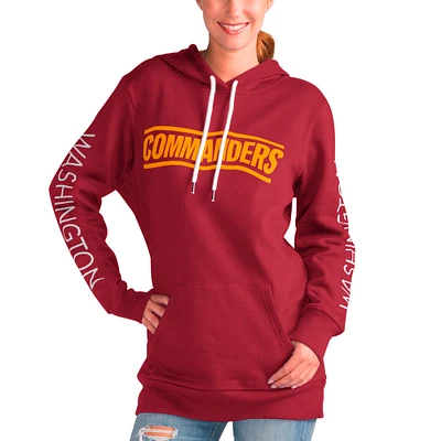 Women's G-III 4Her by Carl Banks Burgundy Washington Commanders Extra Inning Pullover Hoodie