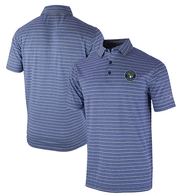 Men's Columbia  Navy Milwaukee Brewers Omni-Wick Post Round Polo