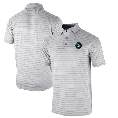 Men's Columbia  Gray Milwaukee Brewers Omni-Wick Post Round Polo