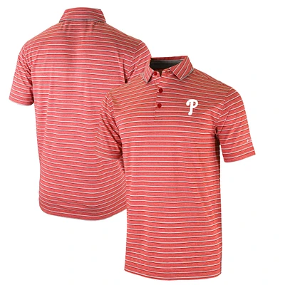 Men's Columbia  Red Philadelphia Phillies Omni-Wick Post Round Polo
