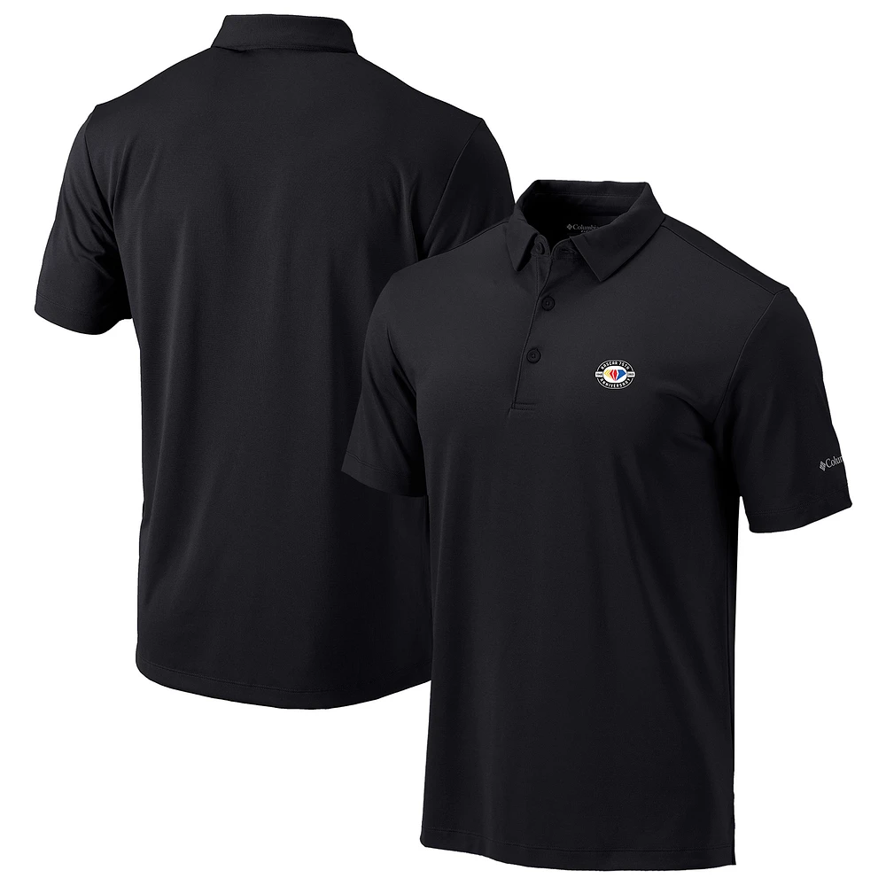 Men's Columbia Black NASCAR 75th Anniversary Omni-Wick Drive Polo
