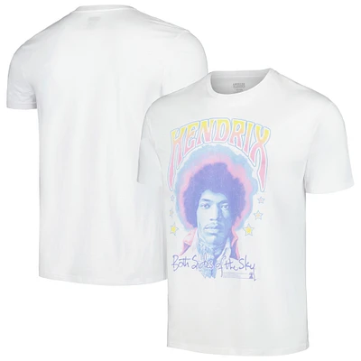 Men's White Jimi Hendrix Both Sides Of The Sky Pastel T-Shirt