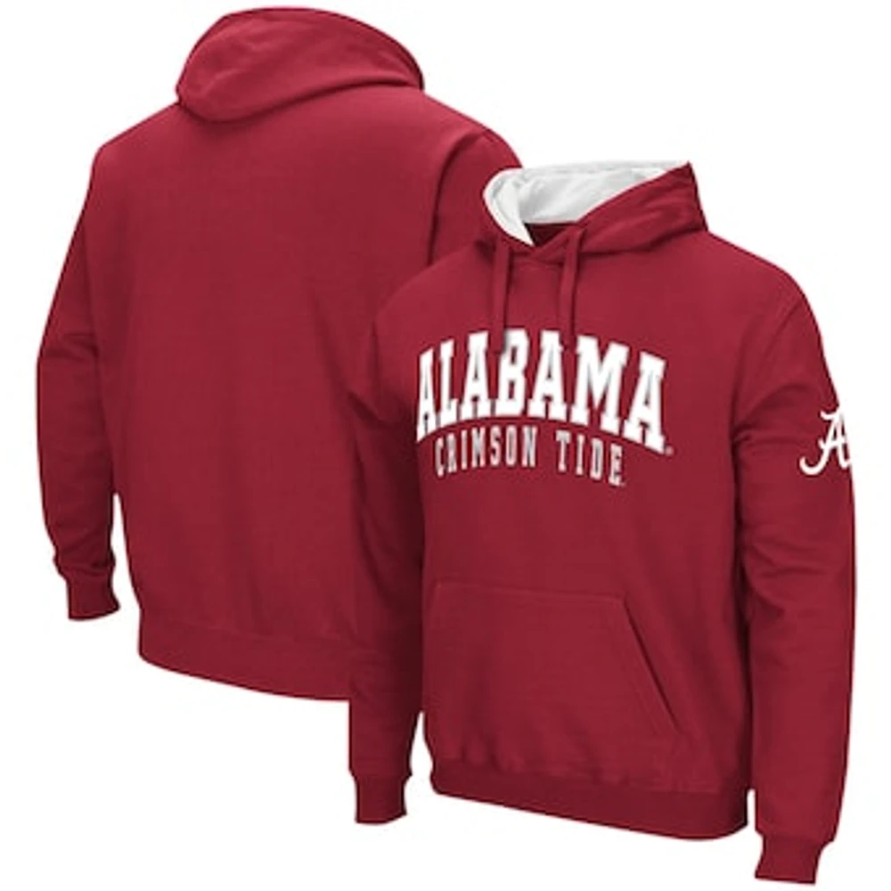 Men's Colosseum Alabama Crimson Tide Double Arch Pullover Hoodie