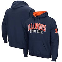 Men's Colosseum Navy Illinois Fighting Illini Double Arch Pullover Hoodie