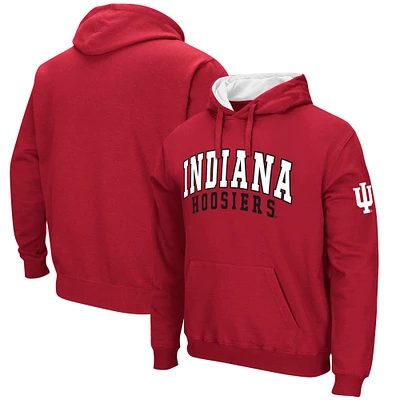 Men's Colosseum Crimson Indiana Hoosiers Double Arch Pullover Hoodie