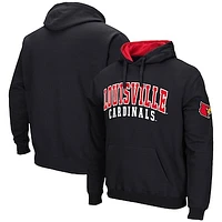 Men's Colosseum Black Louisville Cardinals Double Arch Pullover Hoodie