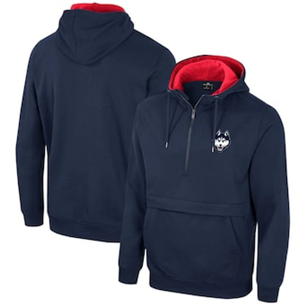 Men's Colosseum Navy UConn Huskies Half-Zip Hoodie