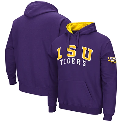 Men's Colosseum Purple LSU Tigers Double Arch Pullover Hoodie