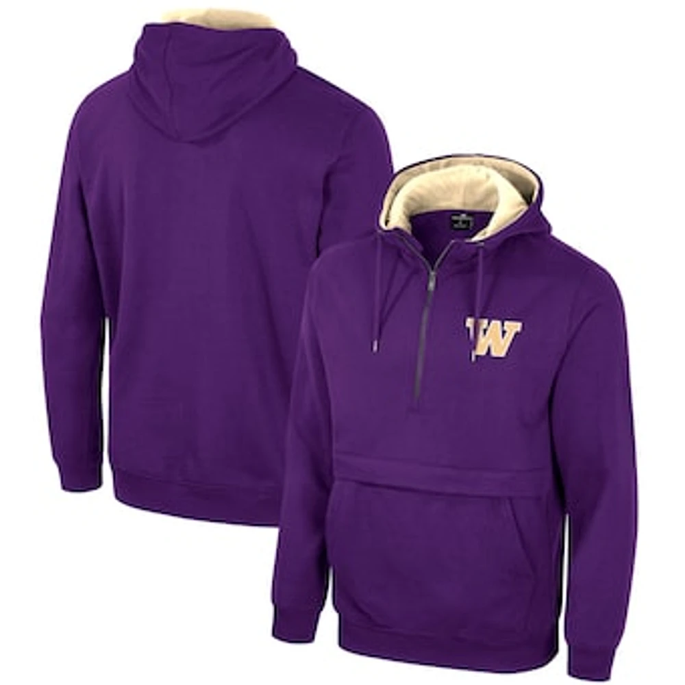 Men's Colosseum Purple Washington Huskies Half-Zip Hoodie