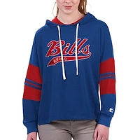 Women's Starter Royal Buffalo Bills Bump And Run Long Sleeve Hoodie T-Shirt