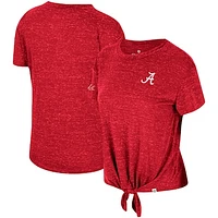 Women's Colosseum Crimson Alabama Crimson Tide Finalists Tie-Front T-Shirt