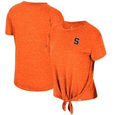 Women's Colosseum Orange Syracuse Finalists Tie-Front T-Shirt