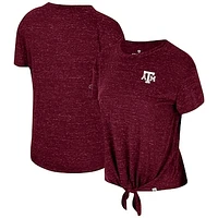 Women's Colosseum Maroon Texas A&M Aggies Finalists Tie-Front T-Shirt