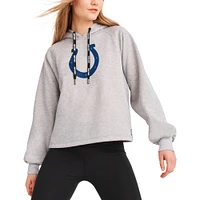 Women's DKNY Sport Heather Gray Indianapolis Colts Debbie Dolman Raglan Pullover Hoodie