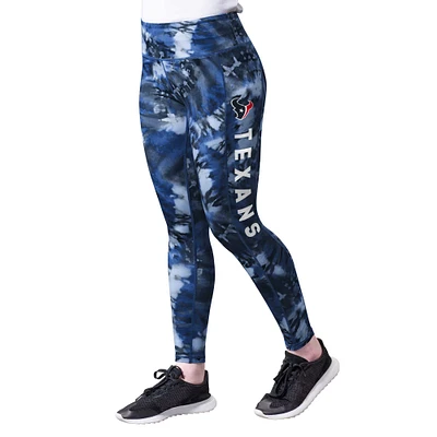 Women's MSX by Michael Strahan Navy Houston Texans Aubrey Tie-Dye Leggings